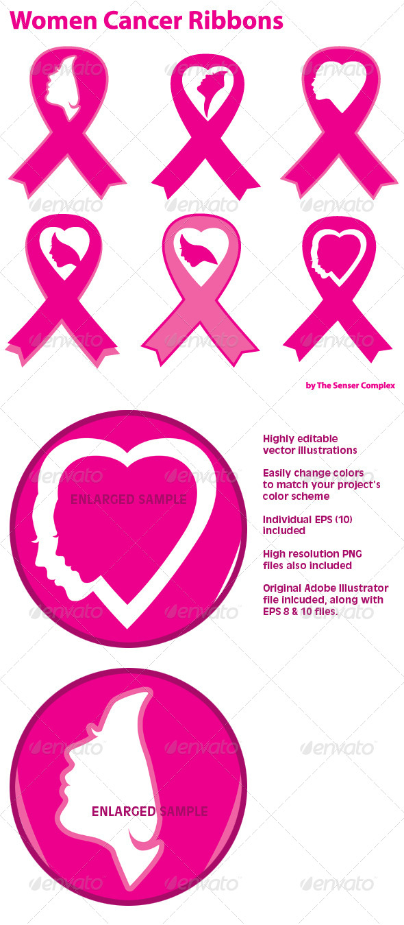 GraphicRiver Women Cancer Ribbons 6715819 GraphicRiver Women Cancer Ribbons 6715819