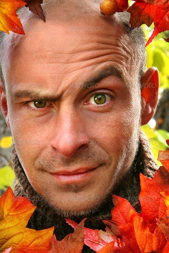 Young man with devilish face - Stock Photo - Images