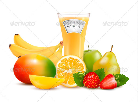 GraphicRiver Group of Healthy Fruit 6717175 GraphicRiver Group of Healthy Fruit 6717175