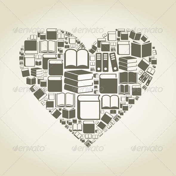 GraphicRiver Book Heart 6718061 GraphicRiver Book Heart 6718061