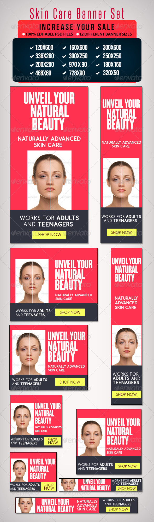 GraphicRiver Skin Care Banner Set 6711194 GraphicRiver Skin Care Banner Set 6711194