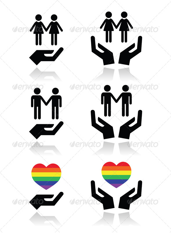GraphicRiver Gay and Lesbian Couples Rainbow Flag with Hands 6722138 GraphicRiver Gay and Lesbian Couples Rainbow Flag with Hands 6722138