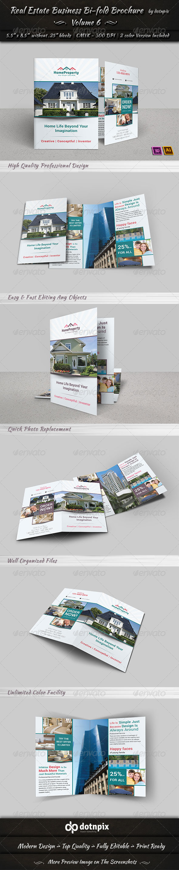 Real Estate Business Bi-Fold Brochure | Volume 6 (Corporate)