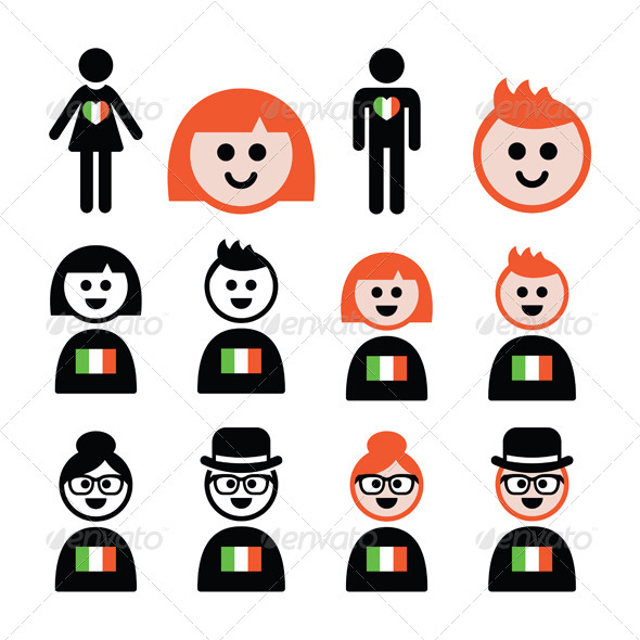 GraphicRiver St Patrick s Day Irish People with Red Hair 6724356 GraphicRiver St Patrick s Day Irish People with Red Hair 6724356