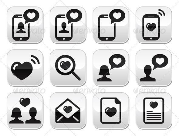 GraphicRiver Love Valentine s Day Buttons Set 6725001 GraphicRiver Love Valentine s Day Buttons Set 6725001