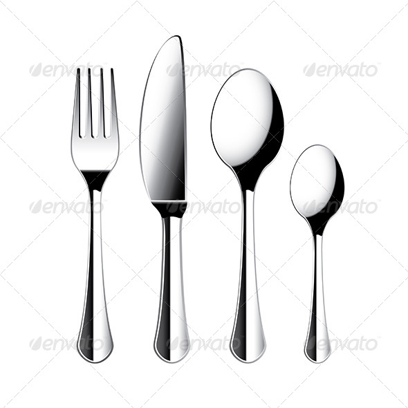 GraphicRiver Fork Knife and Spoon Cutlery Isolated Vector 6725028 GraphicRiver Fork Knife and Spoon Cutlery Isolated Vector 6725028