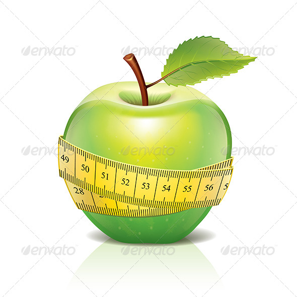 GraphicRiver Green Apple with Measuring Tape Isolated on White 6725138 GraphicRiver Green Apple with Measuring Tape Isolated on White 6725138