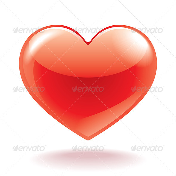 GraphicRiver Red Heart Isolated on White 6725142 GraphicRiver Red Heart Isolated on White 6725142
