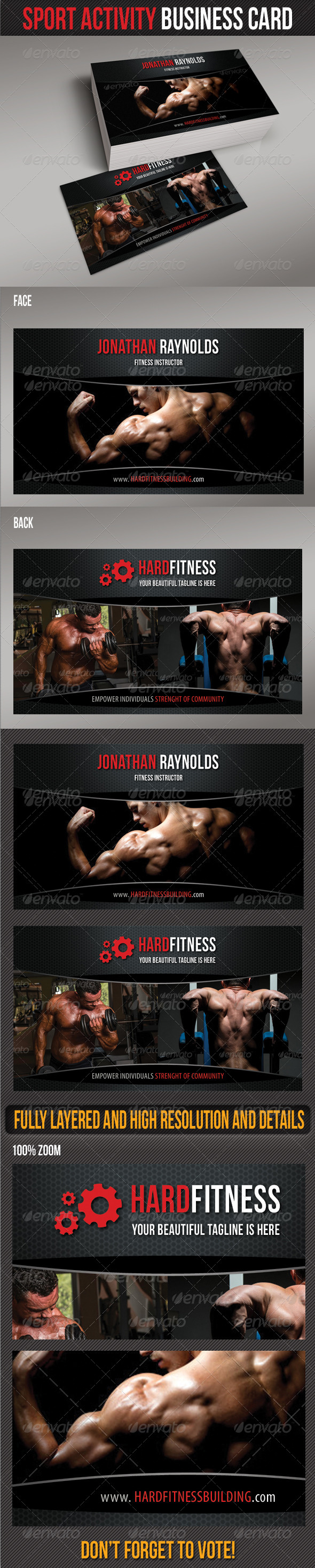 GraphicRiver Sport Activity Business Card 6725259 GraphicRiver Sport Activity Business Card 6725259