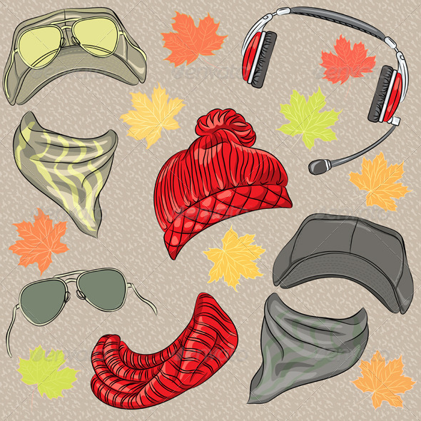 GraphicRiver Hipster Autumn Accessories Set 6726418 GraphicRiver Hipster Autumn Accessories Set 6726418
