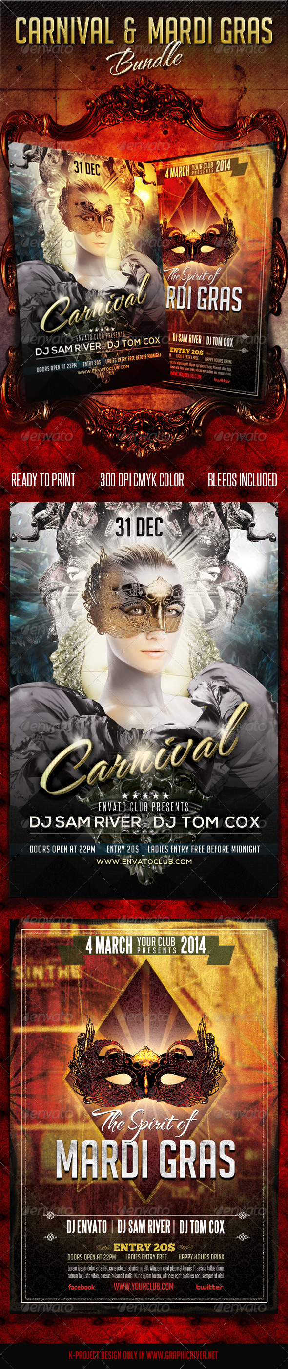 GraphicRiver Carnival And Mardi Gras Bundle 6726455 GraphicRiver Carnival And Mardi Gras Bundle 6726455