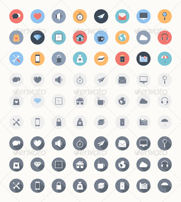 GraphicRiver Universal Flat Icons 6726804 GraphicRiver Universal Flat Icons 6726804