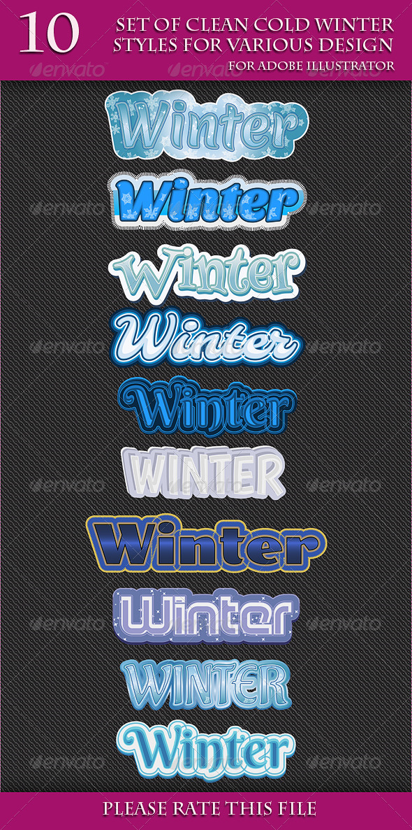 GraphicRiver Set of Clean Cold Winter Styles for Various Design 6726860 GraphicRiver Set of Clean Cold Winter Styles for Various Design 6726860