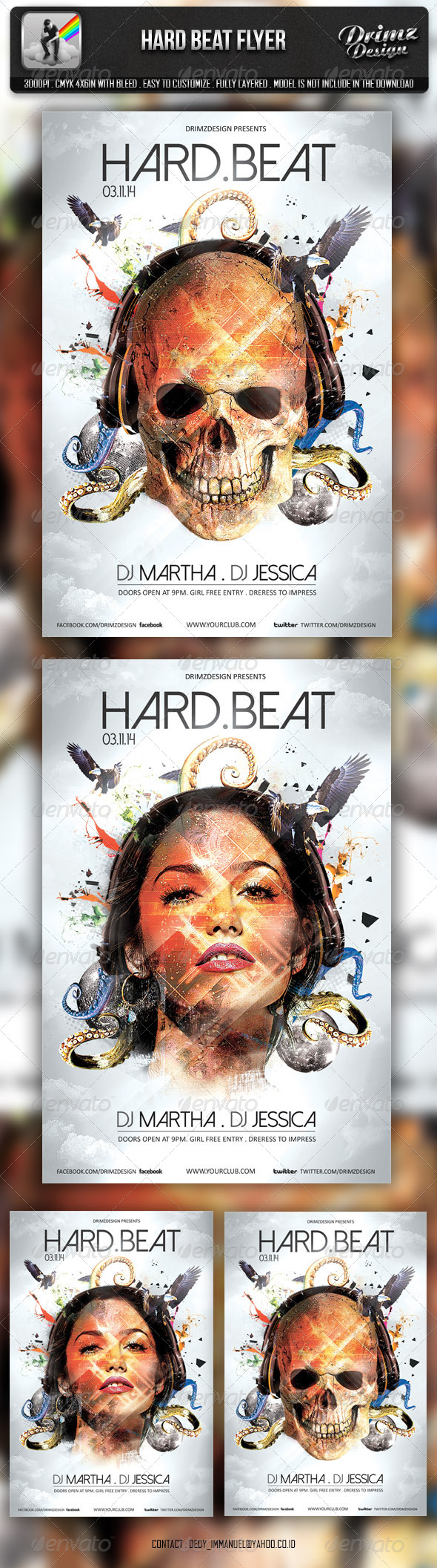 GraphicRiver Hard Beat Flyer 6730375 GraphicRiver Hard Beat Flyer 6730375