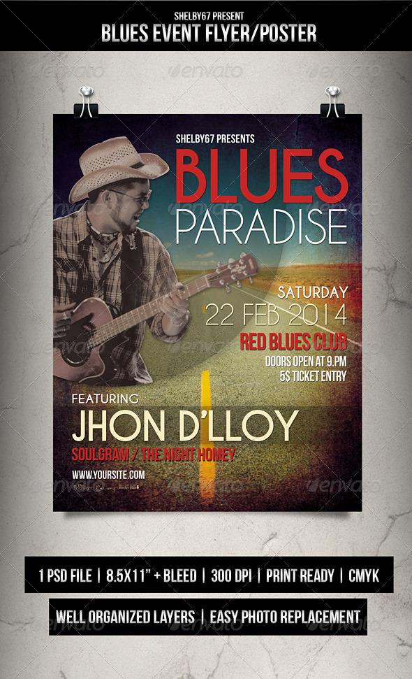 GraphicRiver Blues Event Flyer Poster 6731486 GraphicRiver Blues Event Flyer Poster 6731486
