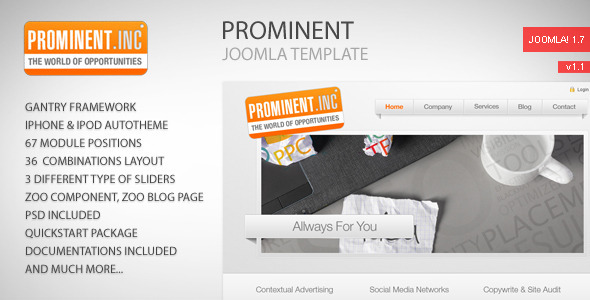 Prominent - Joomla Template - Joomla CMS Themes