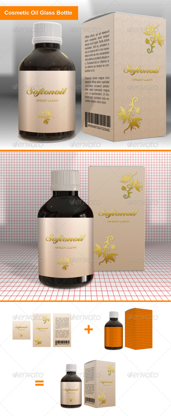 GraphicRiver Cosmetic Oil Glass Bottle 6735246 GraphicRiver Cosmetic Oil Glass Bottle 6735246