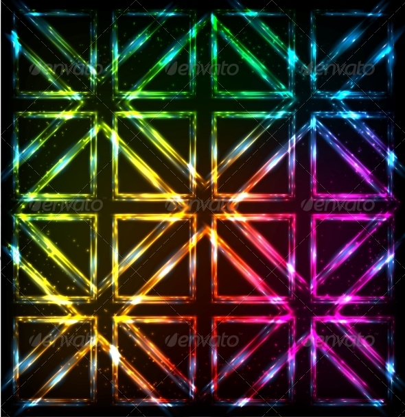 GraphicRiver Shining Neon Lights Rainbow Squares Background 6737096 GraphicRiver Shining Neon Lights Rainbow Squares Background 6737096