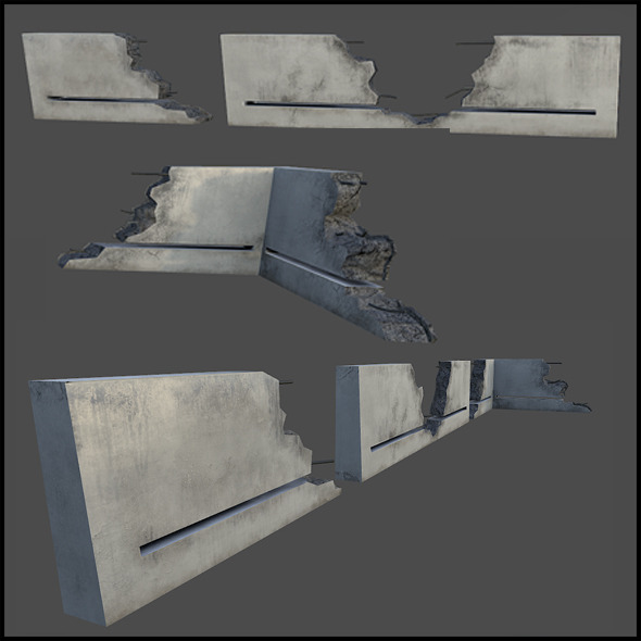3DOcean Concrete Railing Blocks 6737753 3DOcean Concrete Railing Blocks 6737753