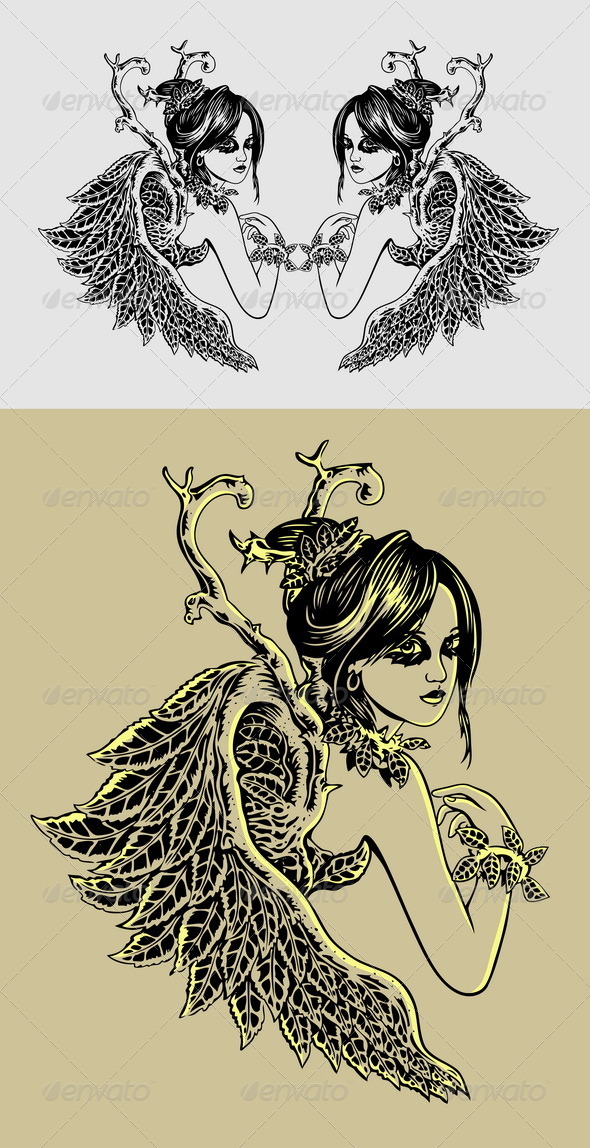 GraphicRiver Angel Illustration 6740770 GraphicRiver Angel Illustration 6740770