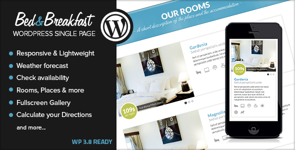 Bed&Breakfast | Single Page WordPress Theme - Travel Retail
