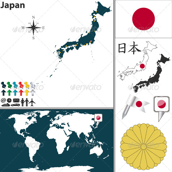 GraphicRiver Map of Japan 6741979 GraphicRiver Map of Japan 6741979