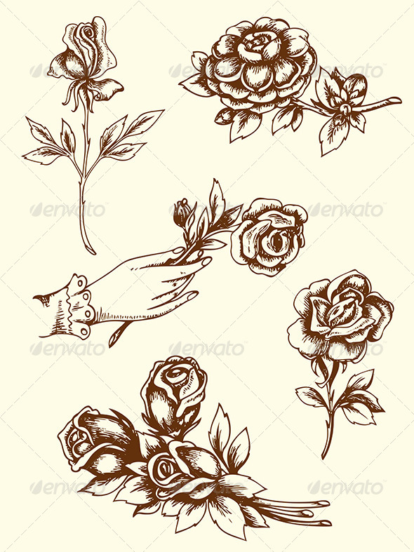 GraphicRiver Vintage Flowers 6746100 GraphicRiver Vintage Flowers 6746100