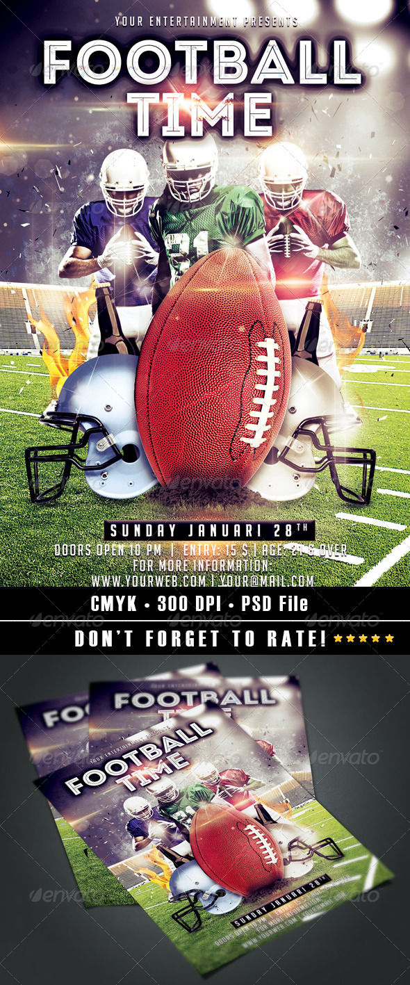 Football Time Flyer - Events Flyers