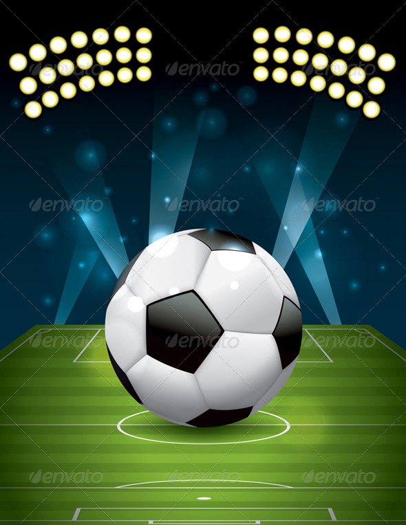GraphicRiver Vector Football Soccer Ball on Field 6753740 GraphicRiver Vector Football Soccer Ball on Field 6753740