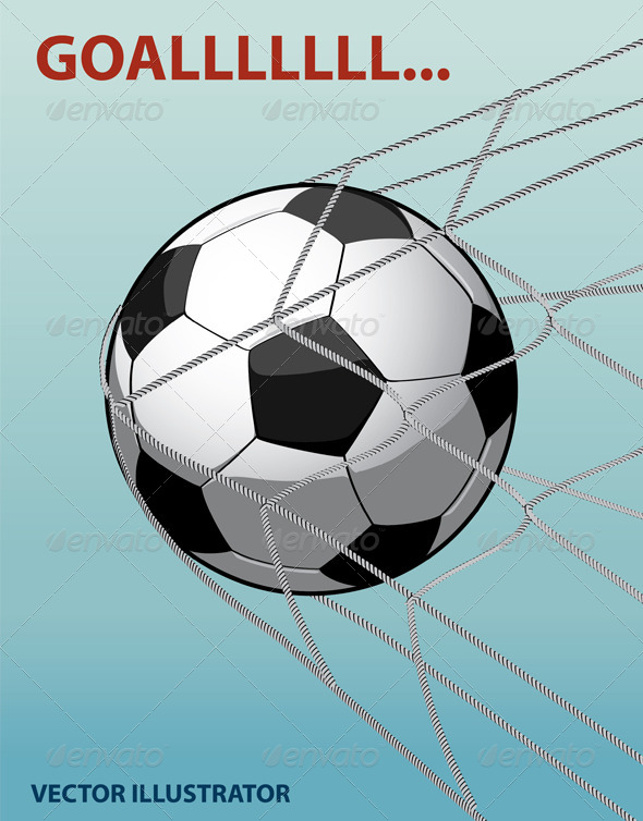 GraphicRiver Soccer Ball in The Goal Net on The Blue Background 6756024 GraphicRiver Soccer Ball in The Goal Net on The Blue Background 6756024
