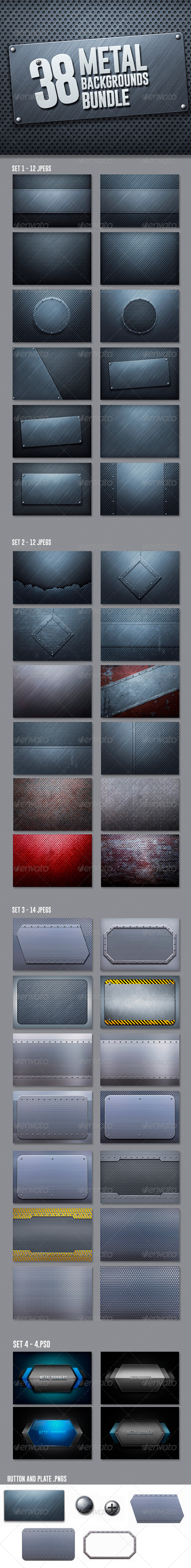 GraphicRiver 42 Metal Backgrounds Bundle 6756296 GraphicRiver 42 Metal Backgrounds Bundle 6756296