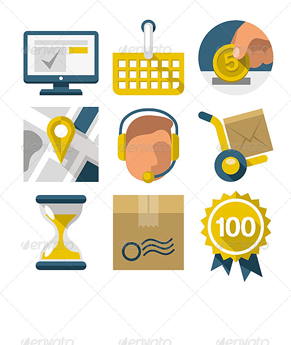 GraphicRiver Flat Icons for eCommerce 6756920 GraphicRiver Flat Icons for eCommerce 6756920