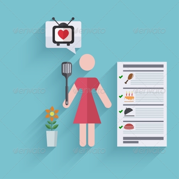 GraphicRiver Vector Flat Modern Icon on Blue Background 6760008 GraphicRiver Vector Flat Modern Icon on Blue Background 6760008