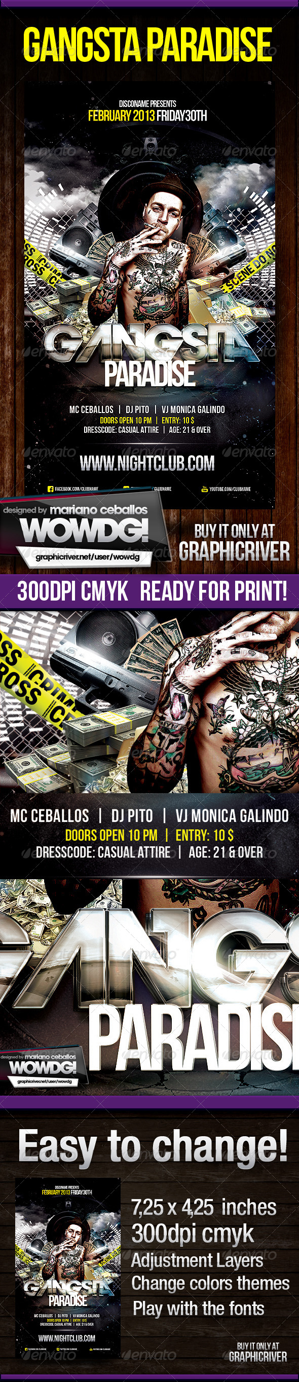 Gangsta Paradise - Events Flyers