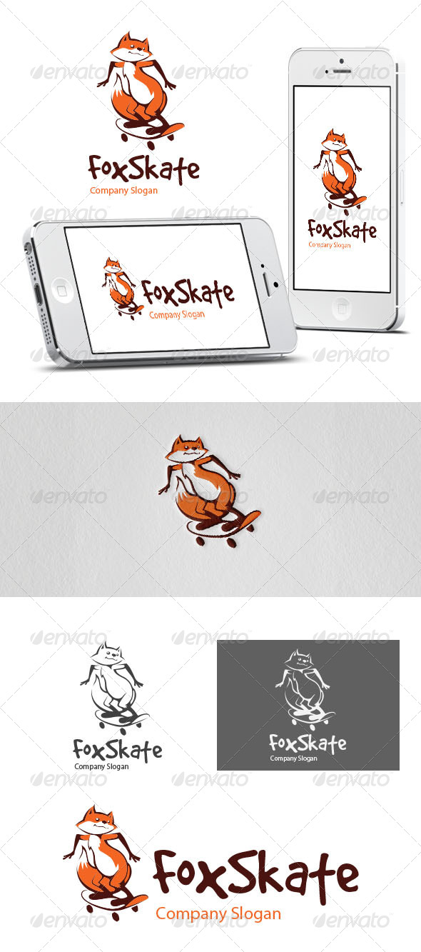 GraphicRiver Fox Skate Logo Template 6764734 GraphicRiver Fox Skate Logo Template 6764734