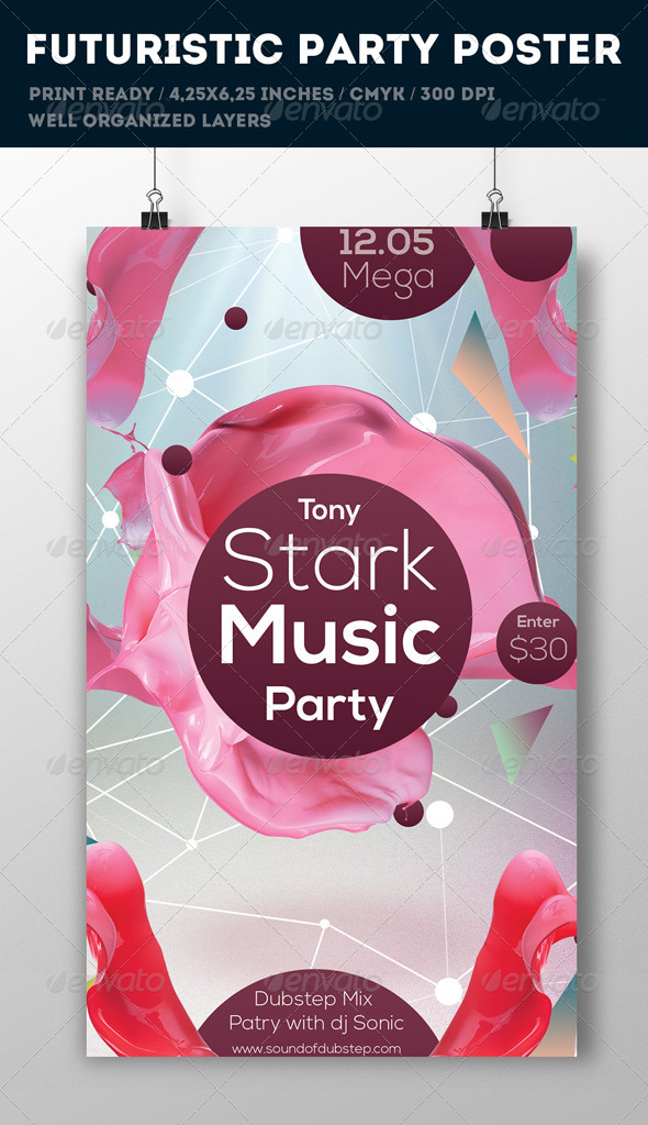 GraphicRiver Clean Party Flyer 6758401 GraphicRiver Clean Party Flyer 6758401