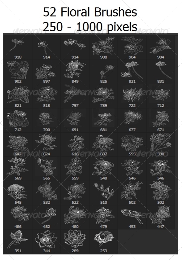 GraphicRiver Floral Pack 52 Brushes 6765610 GraphicRiver Floral Pack 52 Brushes 6765610