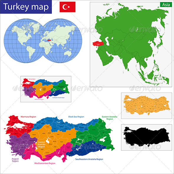 GraphicRiver Turkey Map 6768157 GraphicRiver Turkey Map 6768157
