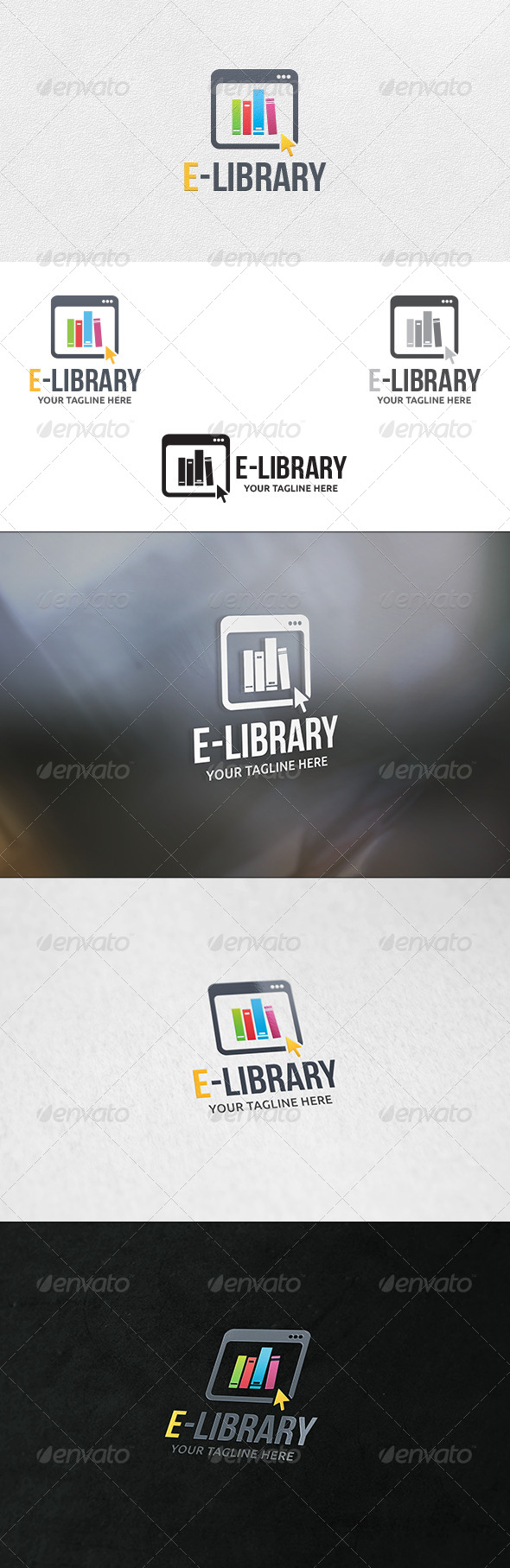 GraphicRiver E-Library Logo Template 6769025 GraphicRiver E-Library Logo Template 6769025
