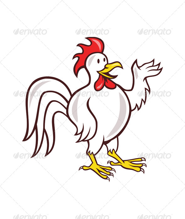 GraphicRiver Rooster Cockerel Waving Hello Cartoon 6770808 GraphicRiver Rooster Cockerel Waving Hello Cartoon 6770808
