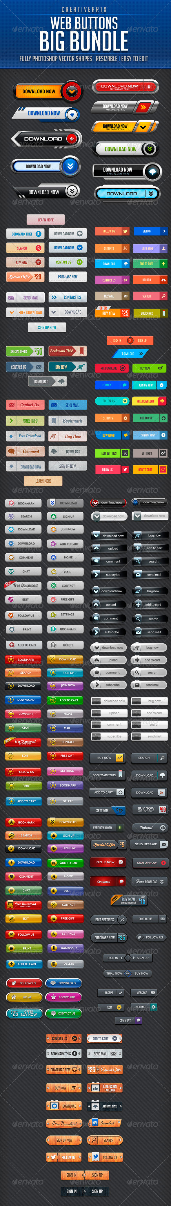 GraphicRiver Web Buttons Bundle 6772360 GraphicRiver Web Buttons Bundle 6772360