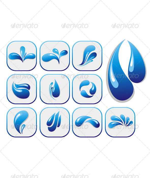 GraphicRiver Water Drop Shapes Collection 6773817 GraphicRiver Water Drop Shapes Collection 6773817