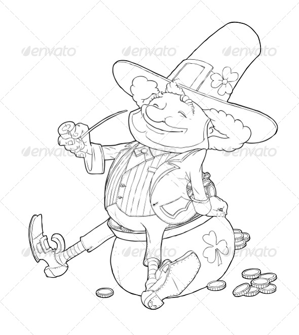 GraphicRiver Elf Leprechaun Smoking Pipe For Saint Patrick s 6774475 GraphicRiver Elf Leprechaun Smoking Pipe For Saint Patrick s 6774475