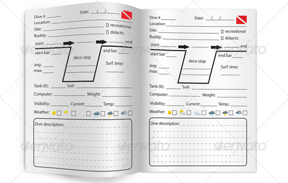 GraphicRiver Diving Log Book 6776075 GraphicRiver Diving Log Book 6776075