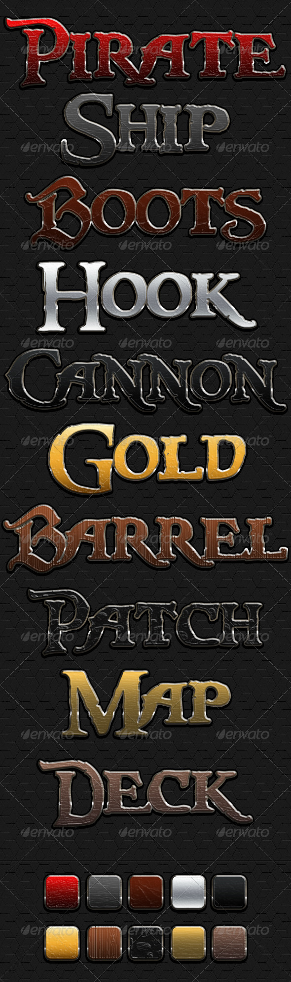 Pirate Style - Text Effects Actions