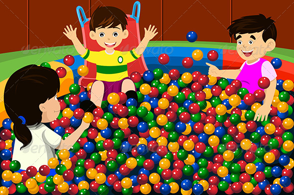 GraphicRiver Kids Playing in Ball Pool 6783450 GraphicRiver Kids Playing in Ball Pool 6783450