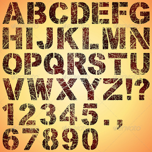 GraphicRiver Grunge Stencil Letters 6783648 GraphicRiver Grunge Stencil Letters 6783648