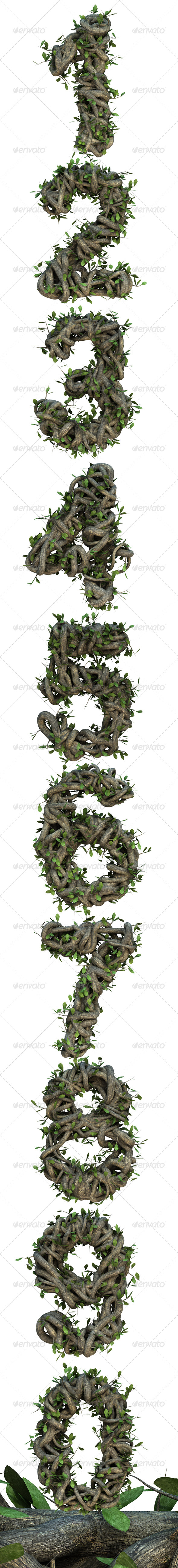 GraphicRiver Ivy Numbers 6786183 GraphicRiver Ivy Numbers 6786183
