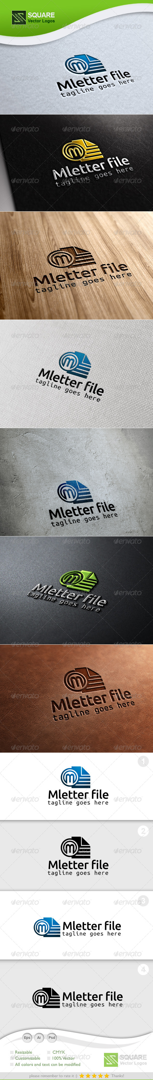 GraphicRiver M File Vector Logo Template 6789469 GraphicRiver M File Vector Logo Template 6789469