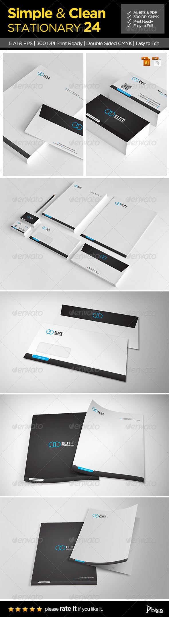 GraphicRiver Simple and Clean Stationary 24 6790028 GraphicRiver Simple and Clean Stationary 24 6790028